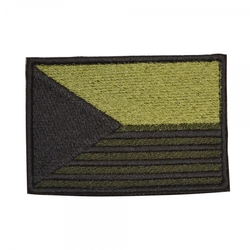 Nášivka VLAJKA ČR PRUHY velcro 7,5 x 5,5 cm ZELENÁ