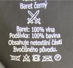 Baret AČR ČERNÝ vel. 52-53