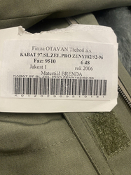 Kabát zimní AČR vz. 97 s vložkou a límcem 176/96-100
