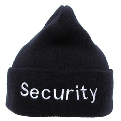 Čepice SECURITY pletená Acryl ČERNÁ