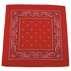 Šátek BANDANA  55x55 cm ČERVENÁ/BÍLÁ