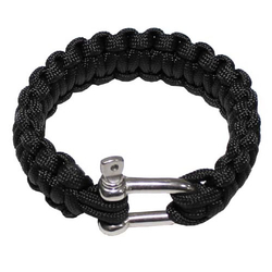 Náramek PARACORD kov.přezka ČERNÝ