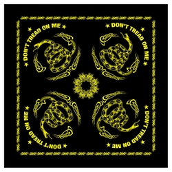 Šátek DON´T TREAD ON ME 55 x 55 cm ČERNÝ