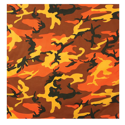 Šátek 55 x 55 cm SAVAGE ORANGE CAMO