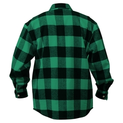Košile dřevorubecká FLANNEL kostkovaná ZELENÁ