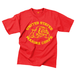 Triko VINTAGE U.S. MARINE BULLDOG ČERVENÉ