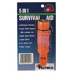 Píšťalka DELUXE SURVIVOR 5v1 ORANŽOVÁ