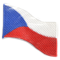 Nášivka ČR vlajka vlající BAREVNÁ