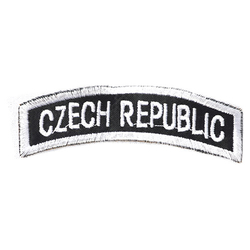 Nášivka oblouček CZECH REPUBLIC - ČERNOBÍLÝ