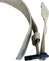 Opasek svrchní béžový cca 80-120 cm šířka 5,5 cm použitý Belt Trousers desert coyote