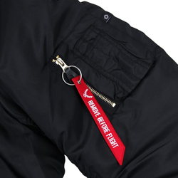 Klíčenka REMOVE BEFORE FLIGHT bomber style
