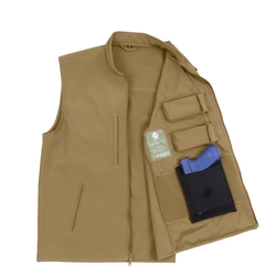 Vesta CONCEALED CARRY softshell COYOTE BROWN