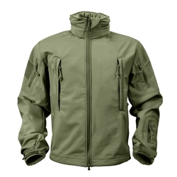 Bunda TACTICAL s kapucí softshell ZELENÁ