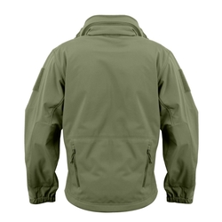 Bunda TACTICAL s kapucí softshell ZELENÁ