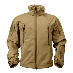 Bunda TACTICAL s kapucí softshell COYOTE