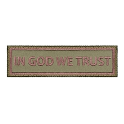 Nášivka IN GOD WE TRUST velcro