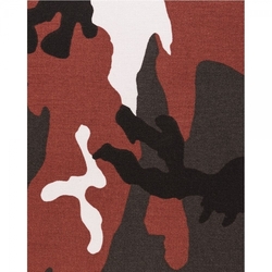 Látka kepr URBAN CAMO RED šíře 160cm