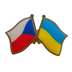 Odznak vlajky přátelství UKRAJINA a ČESKÁ REPUBLIKA