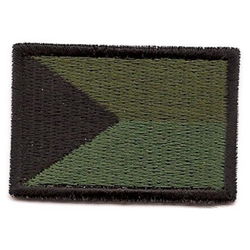 Nášivka ČR vlajka střední velcro ZELENÁ (56mm)