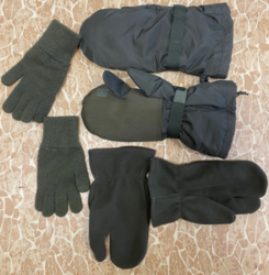 Zimní rukavice originál AČR komplet palčáky - odolné 3ks 