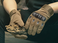 Kvalitní taktické rukavice s ochranou kloubů coyote (L-XL) původně 499 Kč
